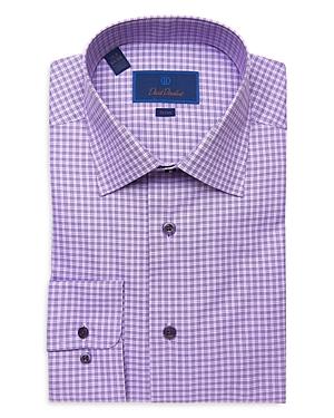 David Donahue Mini Check Regular Fit Dress Shirt