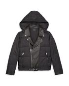 The Kooples Quilted Jacket With Leather Detail