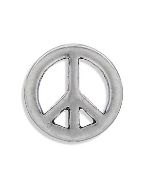 Allsaints Peace Sign Pin In Sterling Silver