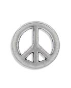 Allsaints Peace Sign Pin In Sterling Silver