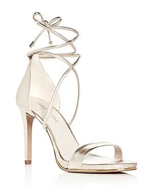 Kenneth Cole Women's Berry Metallic Leather Ankle Tie High Heel Sandals