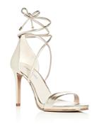 Kenneth Cole Women's Berry Metallic Leather Ankle Tie High Heel Sandals