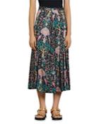 Sandro Ivane Floral-print Midi Skirt