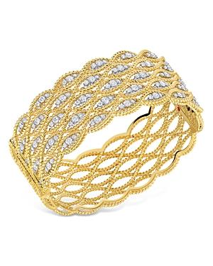 Roberto Coin 18k Yellow Gold New Barocco Diamond Multi-row Braided Bangle Bracelet