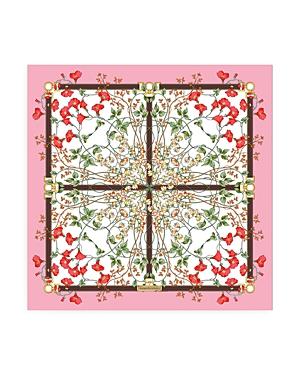 Burberry Floral Print Silk Square Scarf