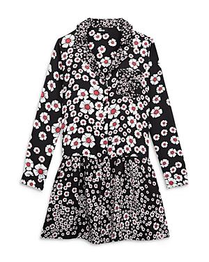 The Kooples Mixed Floral Button Front Mini Dress