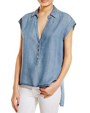 Miraclebody By Miraclesuit Chambray High/low Shirt
