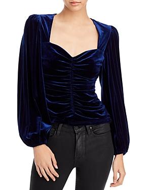 Aqua Ruched Velvet Sweetheart Top - 100% Exclusive
