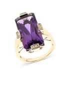 Bloomingdale's Amethyst & Diamond Accent Ring In 14k Yellow Gold - 100% Exclusive
