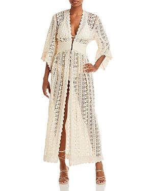Just Bee Queen Quinn Crochet Duster Swim Cover-up