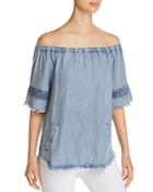 Billy T Off-the-shoulder Chambray Top