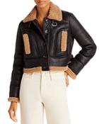 French Connection Belen Cropped Faux Fur Jacket