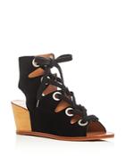 Dolce Vita Lei Caged Lace Up Wedge Sandals