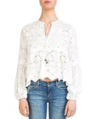The Kooples English Tiered Eyelet Lace Top