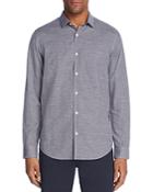 Theory Murrary Micro Gingham Regular Fit Button-down Shirt