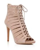 Vince Camuto Fionna Lace Up Open Toe High Heel Booties