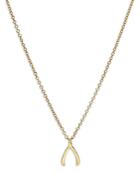 Zoe Lev 14k Yellow Gold Wishbone Pendant Necklace, 16-18