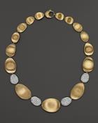 Marco Bicego Diamond Lunaria Graduated Collar Necklace In 18k Gold, 17.25