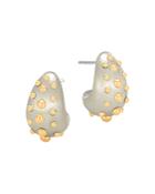 John Hardy 18k Yellow Gold And Sterling Silver Dot Buddha Belly Earrings