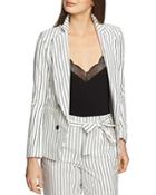 1.state Striped Double-breasted Blazer