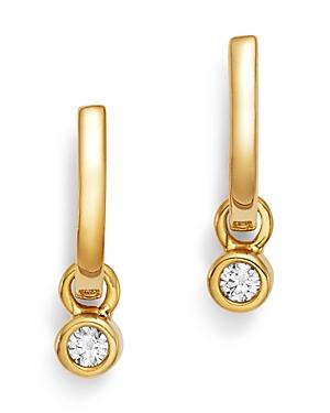 Bloomingdale's Diamond Bezel Set Huggie Earrings In 14k Yellow Gold, 0.25 Ct. T.w. - 100% Exclusive