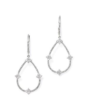 Kc Designs 14k White Gold Diamond Open Pear Drop Earrings