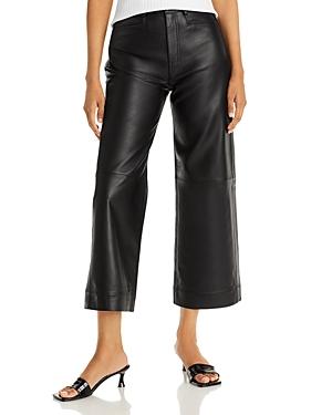 Proenza Schouler White Label Leather Cropped Pants