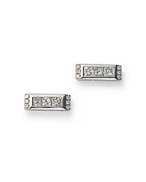 Bloomingdale's Diamond Bar Stud Earrings In 14k White Gold, 0.38 Ct. T.w. - 100% Exclusive