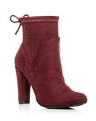 Charles By Charles David Semi Lace Up Suede Booties - Compare $119