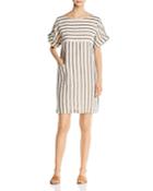 Eileen Fisher Striped Linen-blend Shift Dress