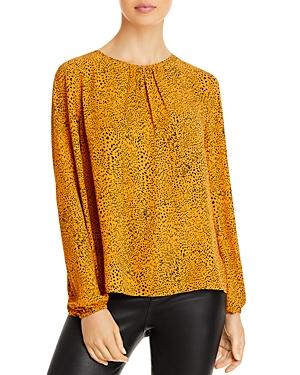 T Tahari Animal Print Blouson Top