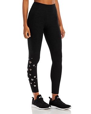 Beyond Yoga Space Dyed Heart Foil Leggings