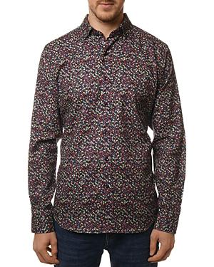 Robert Graham Canemah Brushed Cotton Floral Print Tailored Fit Button Down Shirt