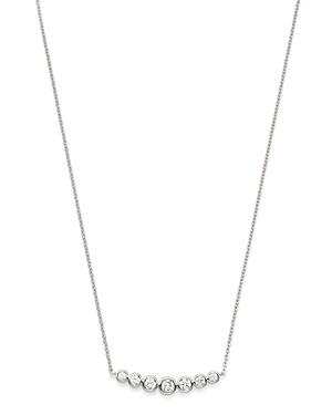 Bloomingdale's Diamond Bezel Arc Pendant Necklace In 14k White Gold, 0.50 Ct. T.w. - 100% Exclusive