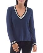 B Collection By Bobeau Val Cozy Varsity Top