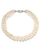 Carolee Three-strand Simulated Pearl Necklace