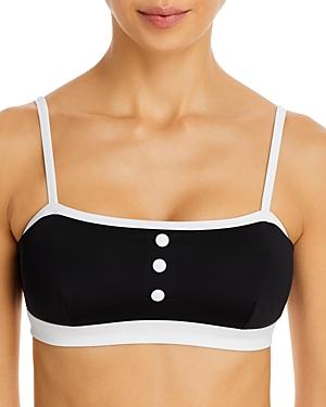 Aqua Button Bandeau Bikini Top - 100% Exclusive