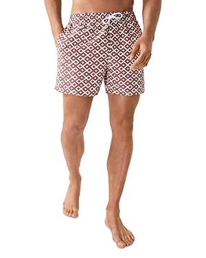 Reiss Crush Geo Print Swim Shorts