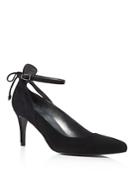 Stuart Weitzman Takeabow Pointed Toe Ankle Strap Pumps