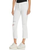 J Brand Selena Mid Rise Crop Boot Jeans In White Mercy