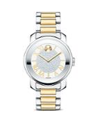 Movado Bold Luxe Stainless Steel And Silver Tone Dial Watch, 32mm