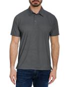 Robert Graham Burgon Stretch Mini Triangle Print Classic Fit Performance Polo Shirt