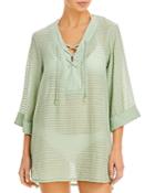J. Valdi Lace Up Shirt Swim Cover Up