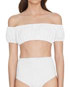 Faithfull The Brand Corsica Off-the-shoulder Bikini Top