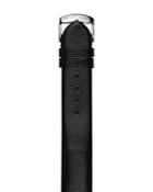 Philip Stein Black Metallic Leather Watch Strap, 18mm