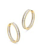 Bloomingdale's Diamond Baguette & Round Inside Out Hoop Earrings In 14k Yellow Gold, 3.0 Ct. T.w. - 100% Exclusive