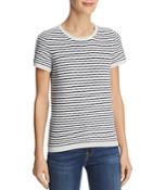 C By Bloomingdale's Pointelle Striped Cashmere Sweater - 100% Exclusive