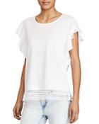 Lauren Ralph Lauren Flutter Sleeve Tee