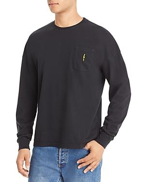 The Rad Black Kids Oversized Bolt Pocket Long Sleeve Tee