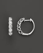 Diamond Bar Band Hoop Earrings In 14k White Gold, 1.50 Ct. T.w. - 100% Exclusive